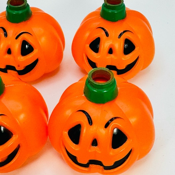 Halloween Pumpkin JOl String Light COVERS ONLY Lot Of 9 Hard Plastic - Picture 2 of 7